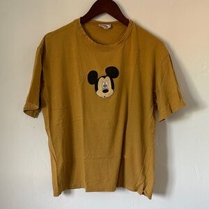 Mustard Graphic Mickey T-Shirt